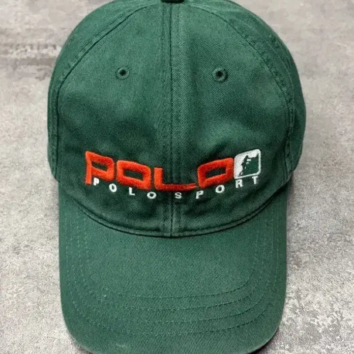 [BUNJANG] 90s Polo Sport Ralph Lauren Green Cotton Cap / 90s 폴로 스포츠 랄프로렌 볼캡 그린색 모자