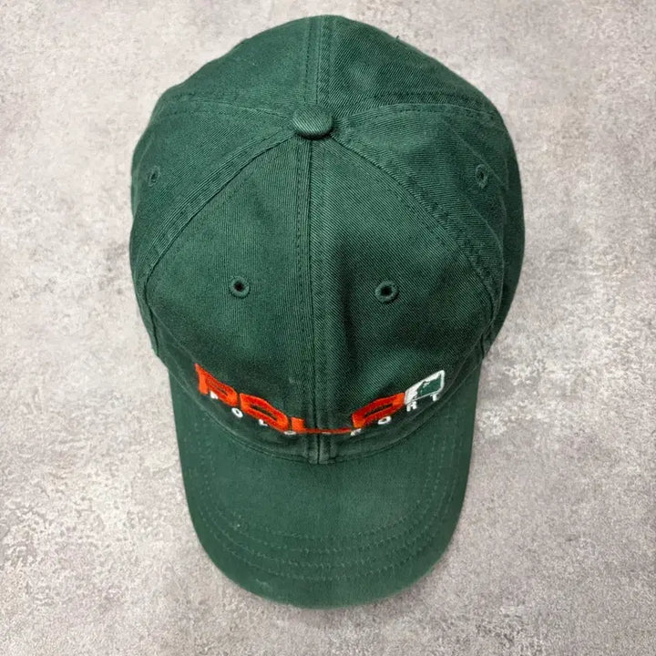 [BUNJANG] 90s Polo Sport Ralph Lauren Green Cotton Cap / 90s 폴로 스포츠 랄프로렌 볼캡 그린색 모자