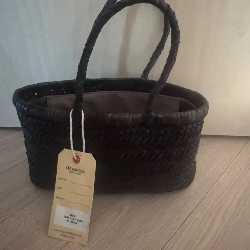 [BUNJANG] Dragon Diffusion Mini Flat Tote Bag Dark Brown / 드래곤디퓨전 미니 플랫 가방 다크브라운