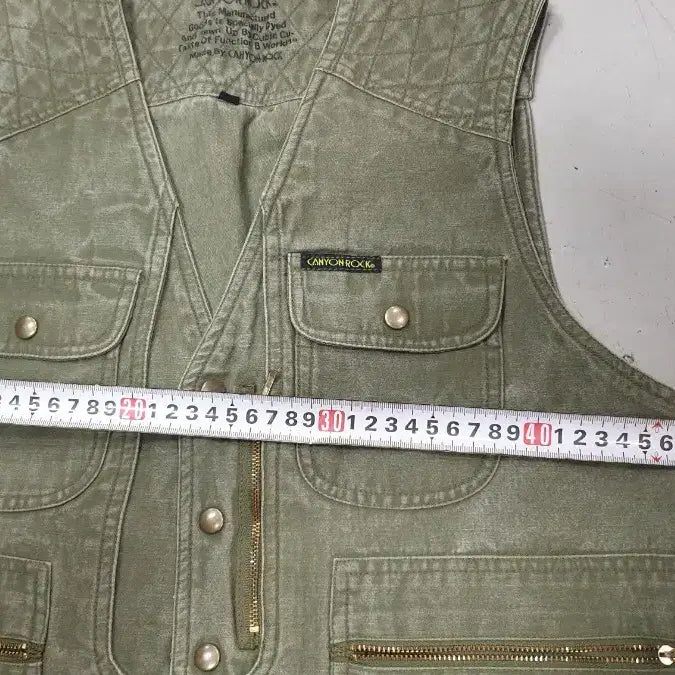 [BUNJANG] CANYON ROCK Workwear Vest - Khaki (M) / CANYON ROCK 워크웨어 베스트 카키M