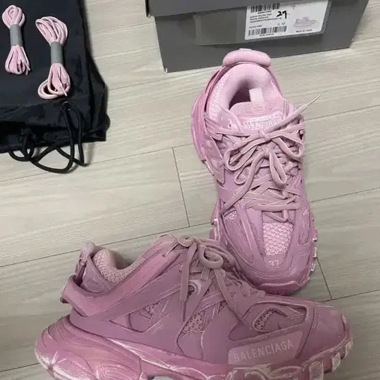 [BUNJANG] Balenciaga Track Sneakers Pink (Size 37) / 발렌시아가 트랙 스니커즈 핑크 37사이즈