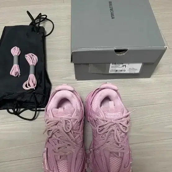 [BUNJANG] Balenciaga Track Sneakers Pink (Size 37) / 발렌시아가 트랙 스니커즈 핑크 37사이즈