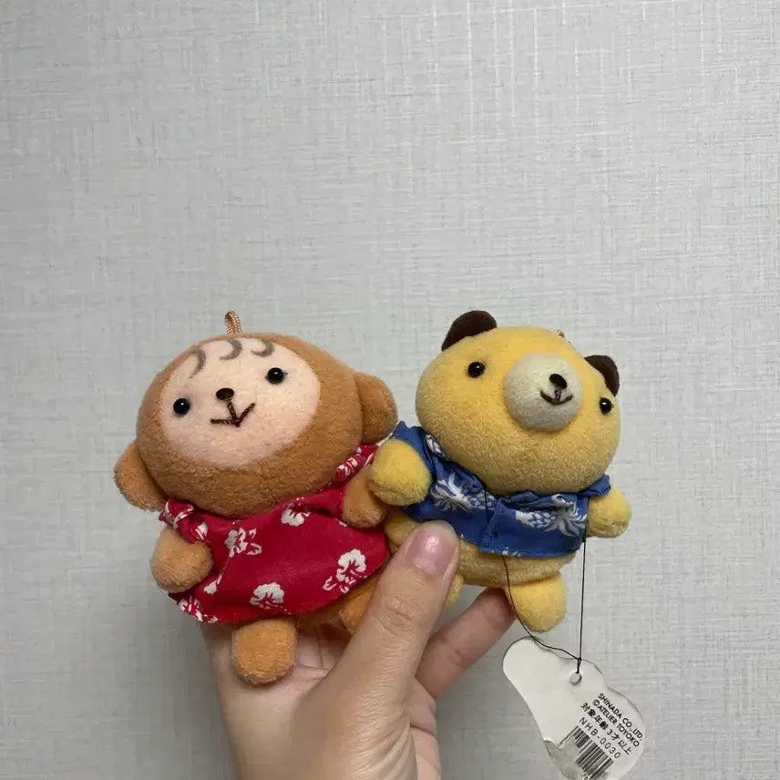 [BUNJANG] Vintage Sinada Doll Set (Bear and Monkey) / 빈티지 시나다 인형 세트