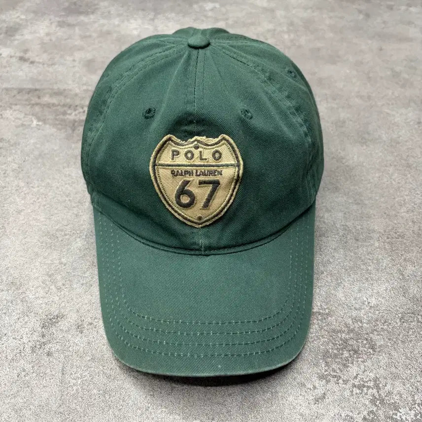 [BUNJANG] 90s Polo Ralph Lauren Green Cap Hat / 90s 폴로 랄프로렌 그린 볼캡 모자