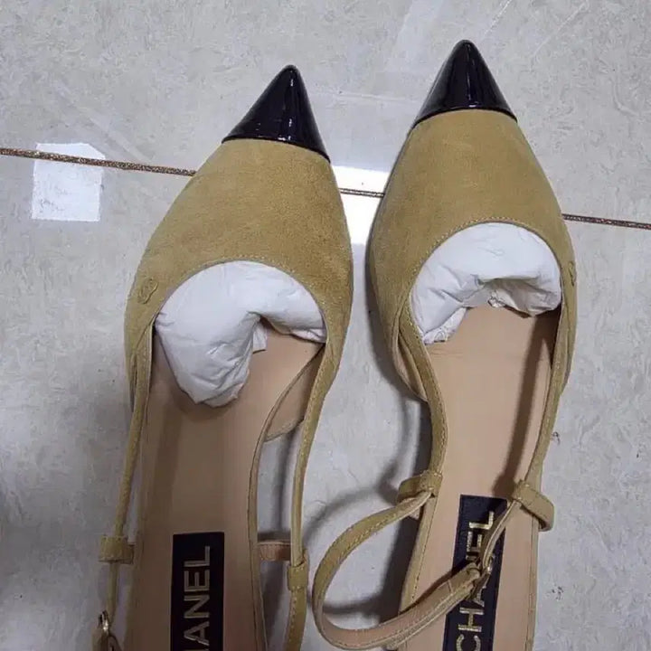 [BUNJANG] Chanel Kitten Heel Stiletto Slingback Shoes / 샤넬 키튼힐 스틸레토 슬링백