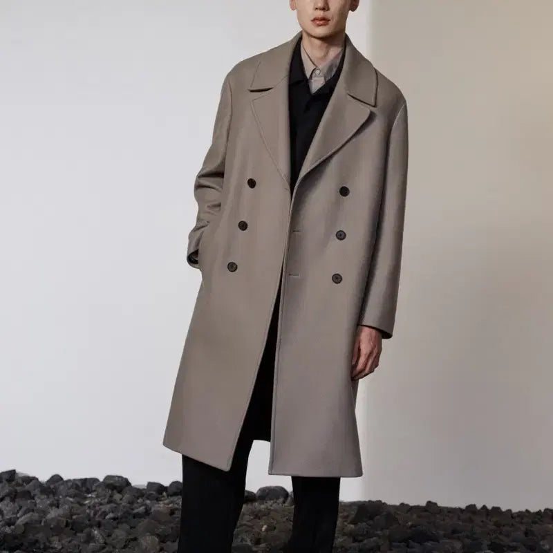 [BUNJANG] In Silence MTR Premium Double Breasted Coat / 인사일런스 MTR 프리미엄 더블 코트
