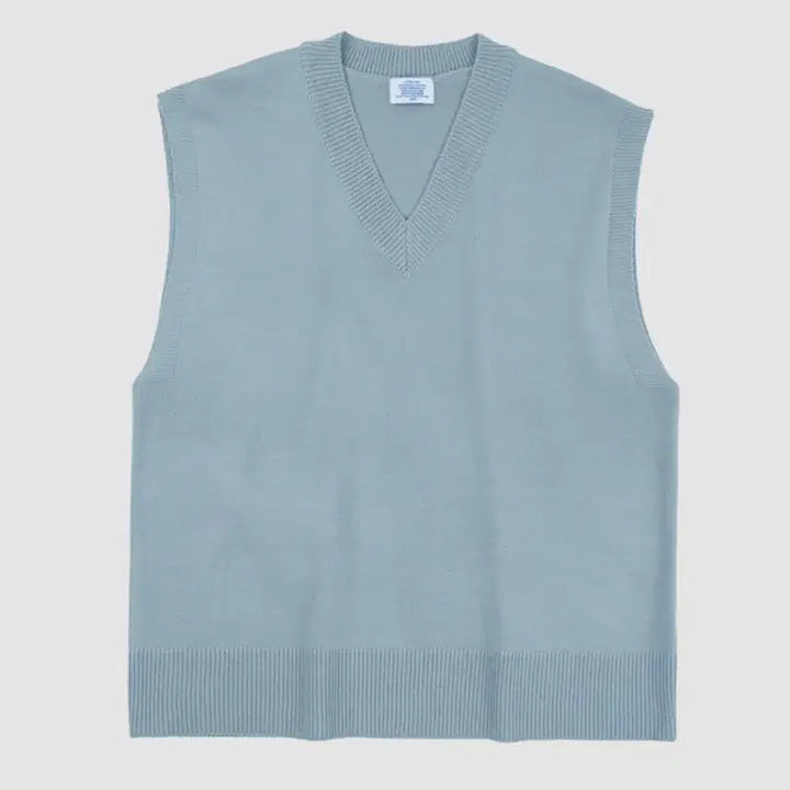 [BUNJANG] Letter Como V-Neck Knit Vest / 레테르코모 브이넥 니트 베스트