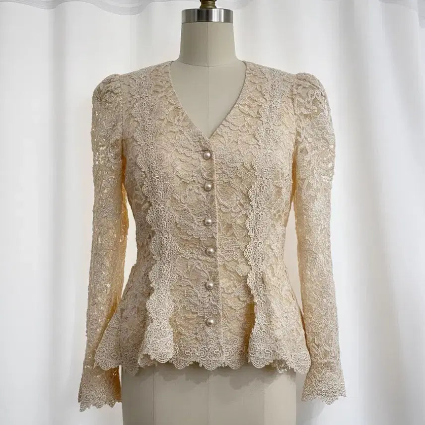 [BUNJANG] Cachet by Bari Protas Lace Blouse / 카쉐(Cachet by Bari Protas) 레이스 블라우스