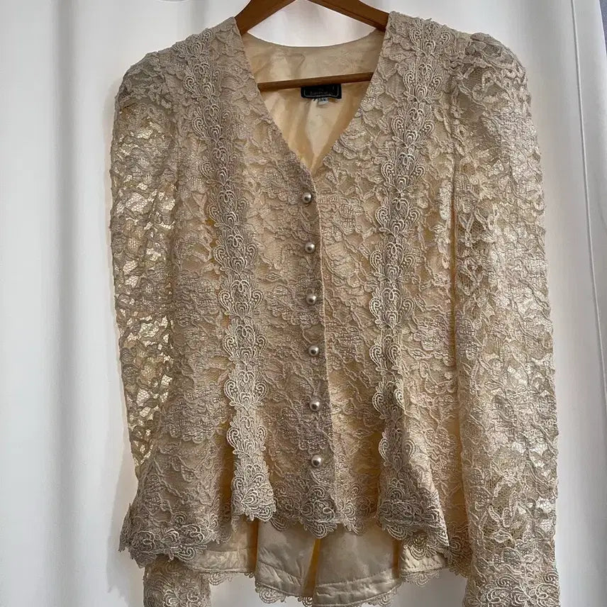 [BUNJANG] Cachet by Bari Protas Lace Blouse / 카쉐(Cachet by Bari Protas) 레이스 블라우스