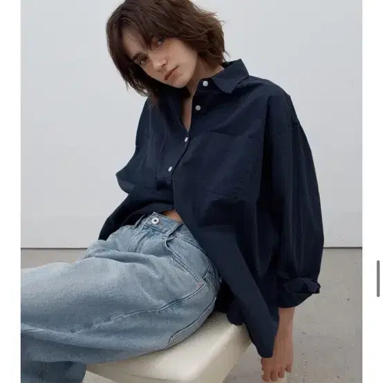 [SOLD OUT] 코어드 Washed loose denim (light blue)