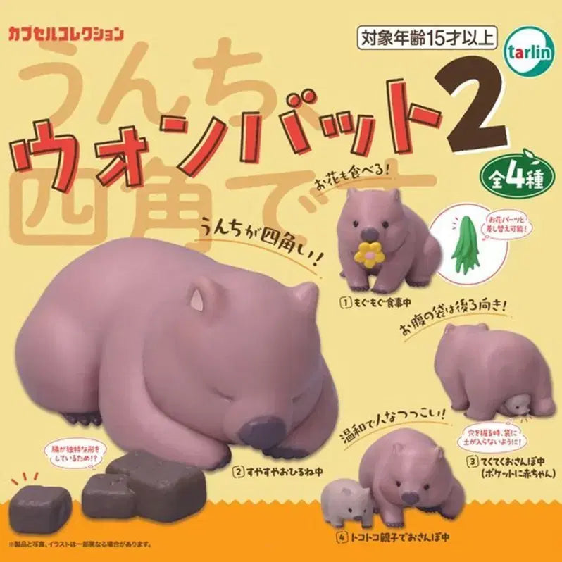 [BUNJANG] Wombat Gacha Series 2 Complete Set (4 types) - Sealed / 웜뱃 가챠 2탄 미개봉 4종 세트로 일괄 판매합니다.