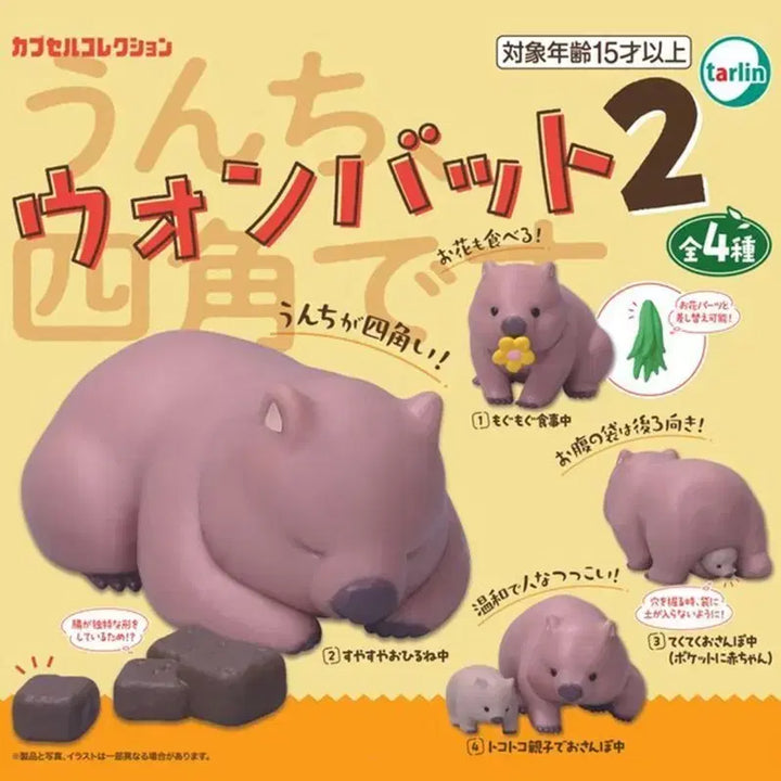 [BUNJANG] Wombat Gacha Series 2 Complete Set (4 types) - Sealed / 웜뱃 가챠 2탄 미개봉 4종 세트로 일괄 판매합니다.