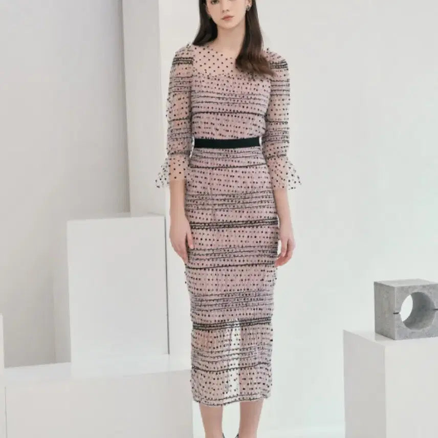 [BUNJANG] E.BLANC Dot See-through Dress / 에스블랑 도트 시스루 원피스