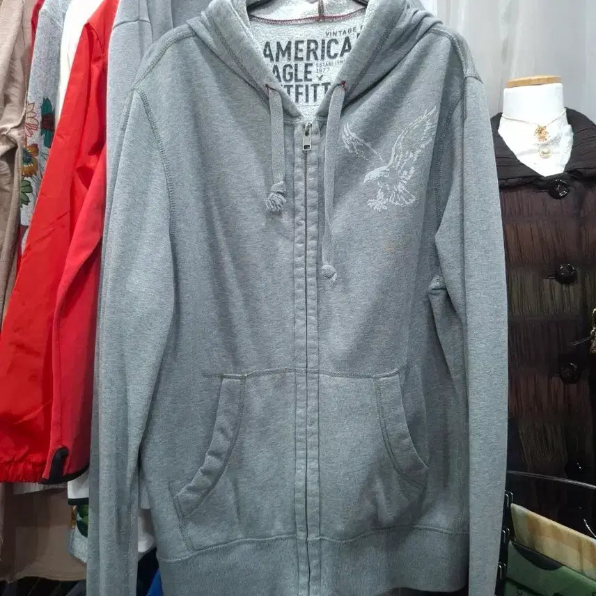 [SOLD OUT] 아메리칸이글 그레이 후드집업 L