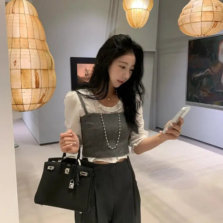 [BUNJANG] Siyee Siyeeshop Mu Cashmere Bustier S New / 시예 시예샵 뮤 캐시미어 뷔스티에 s 새상품