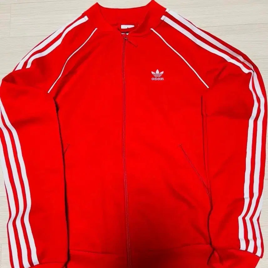 [BUNJANG] Adidas Red Training Suit Set / 아디다스 빨간색 트레이닝복 상하세트