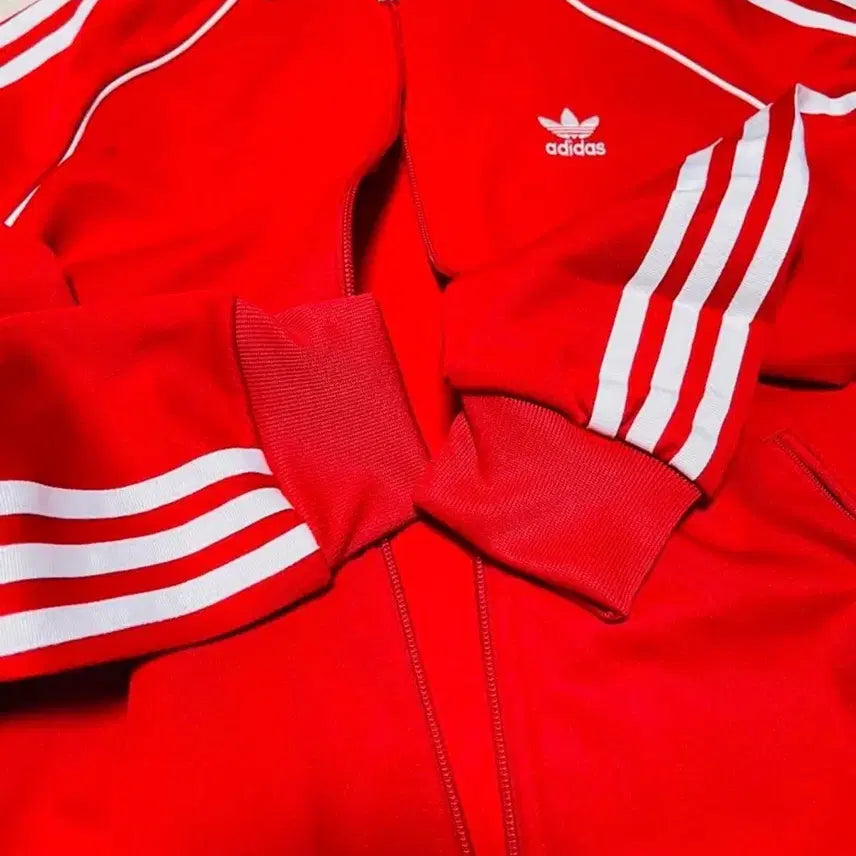 [BUNJANG] Adidas Red Training Suit Set / 아디다스 빨간색 트레이닝복 상하세트