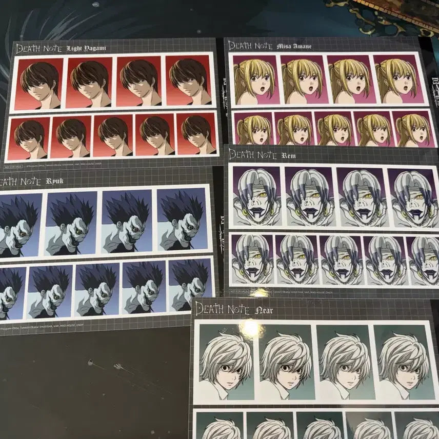 [BUNJANG] Death Note Collaboration Cafe Special Photo Bundle / 데스노트 콜라보 카페 특전 증명사진 5종 일괄