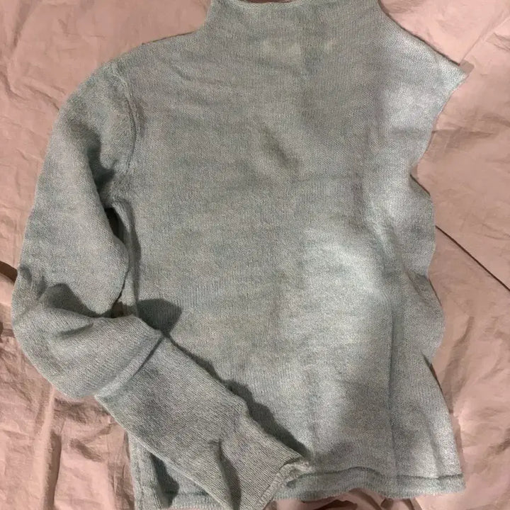 [BUNJANG] Partimento Double Layer Mock Neck Knit Mint / 파르티멘토 더블 레이어 모크넥 니트 민트