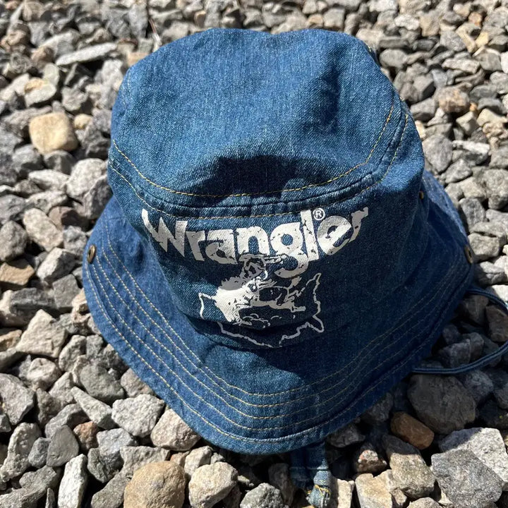 [BUNJANG] Wrangler Denim Vintage Bucket Hat / 랭글러 데님 빈티지 버킷햇