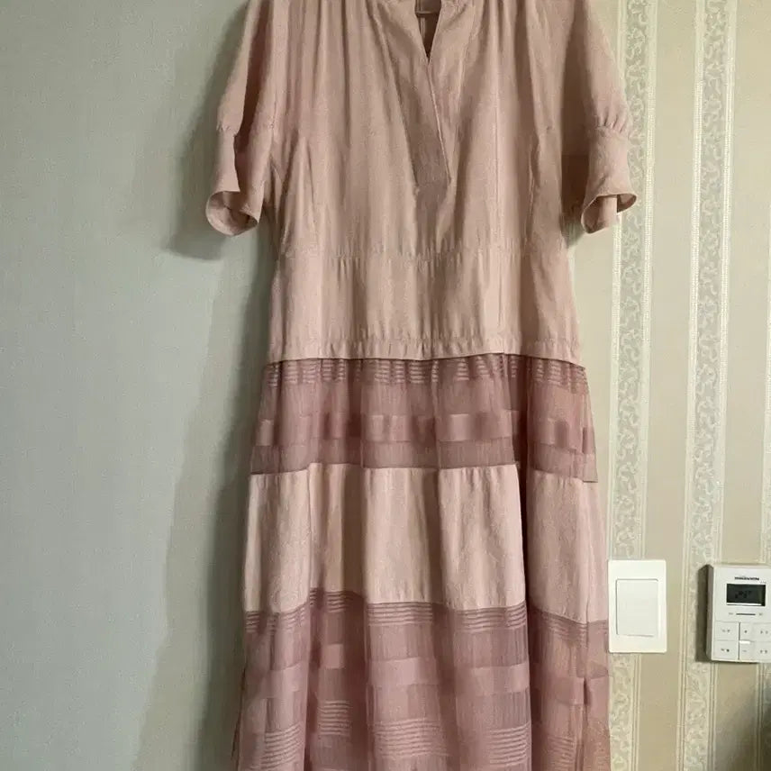 [BUNJANG] Long Pink Sheer Dress / sjsj원피스