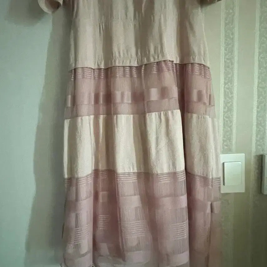 [BUNJANG] Long Pink Sheer Dress / sjsj원피스