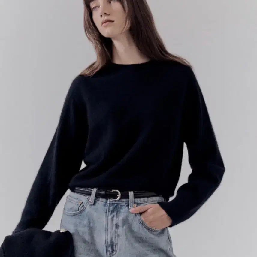 [BUNJANG] DUNST Raccoon Cashmere Knit (Dark Navy / S) / [던스트] 라쿤캐시미어니트 (DARK NAVY / S 사이즈)