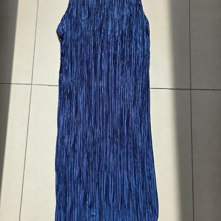 [BUNJANG] Pleats Please Blue Pleated Sleeveless Midi Dress / 플리츠 플리즈st 블루 플리츠 민소매 원피스