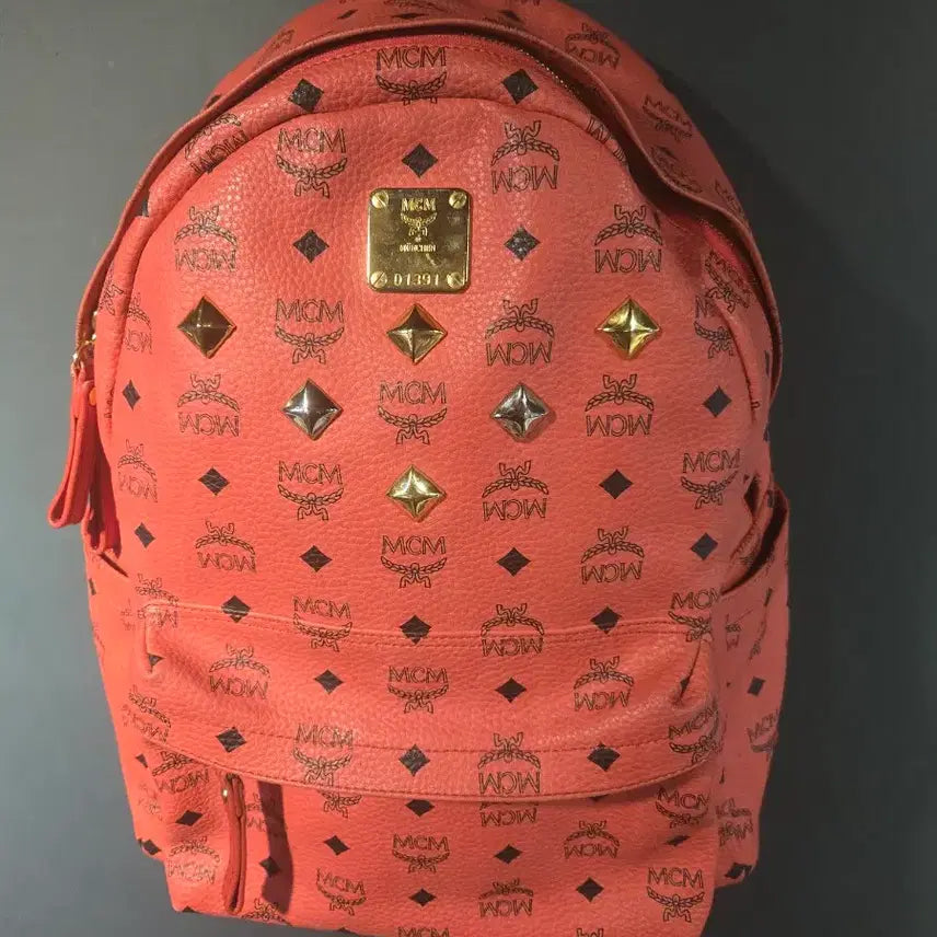 [BUNJANG] MCM Visetos Pink Backpack / MCM 핑크색 백팩 가방