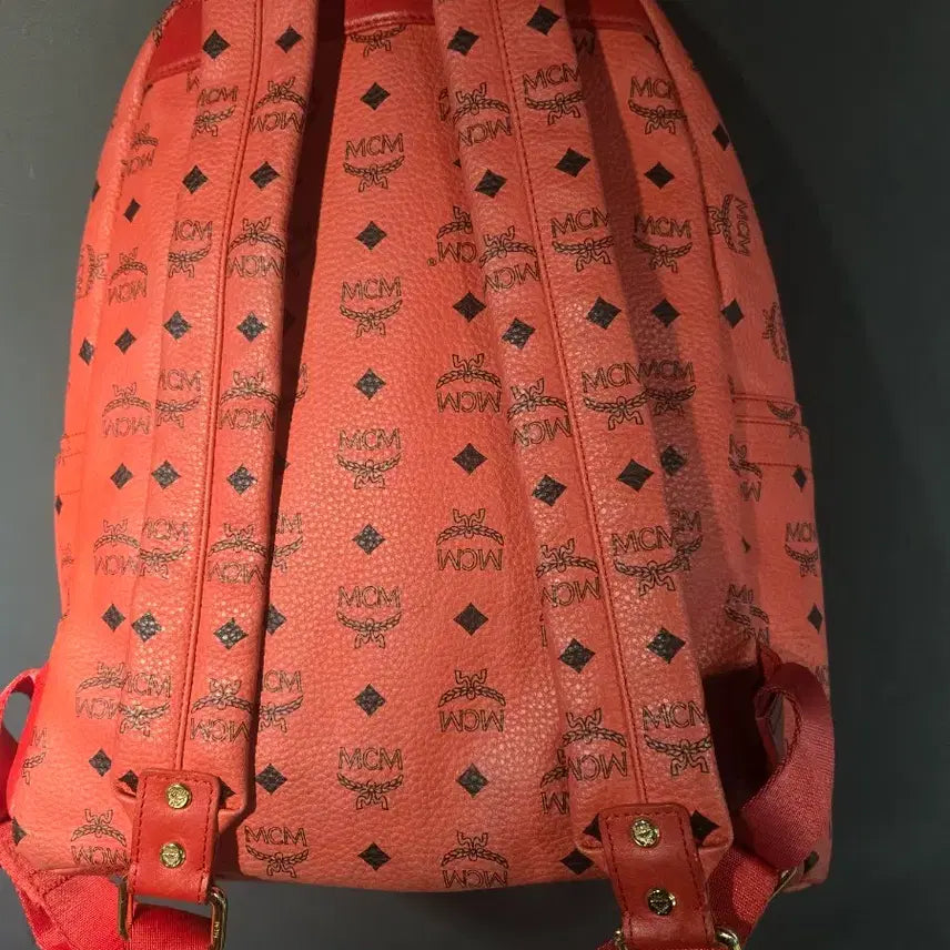 [BUNJANG] MCM Visetos Pink Backpack / MCM 핑크색 백팩 가방