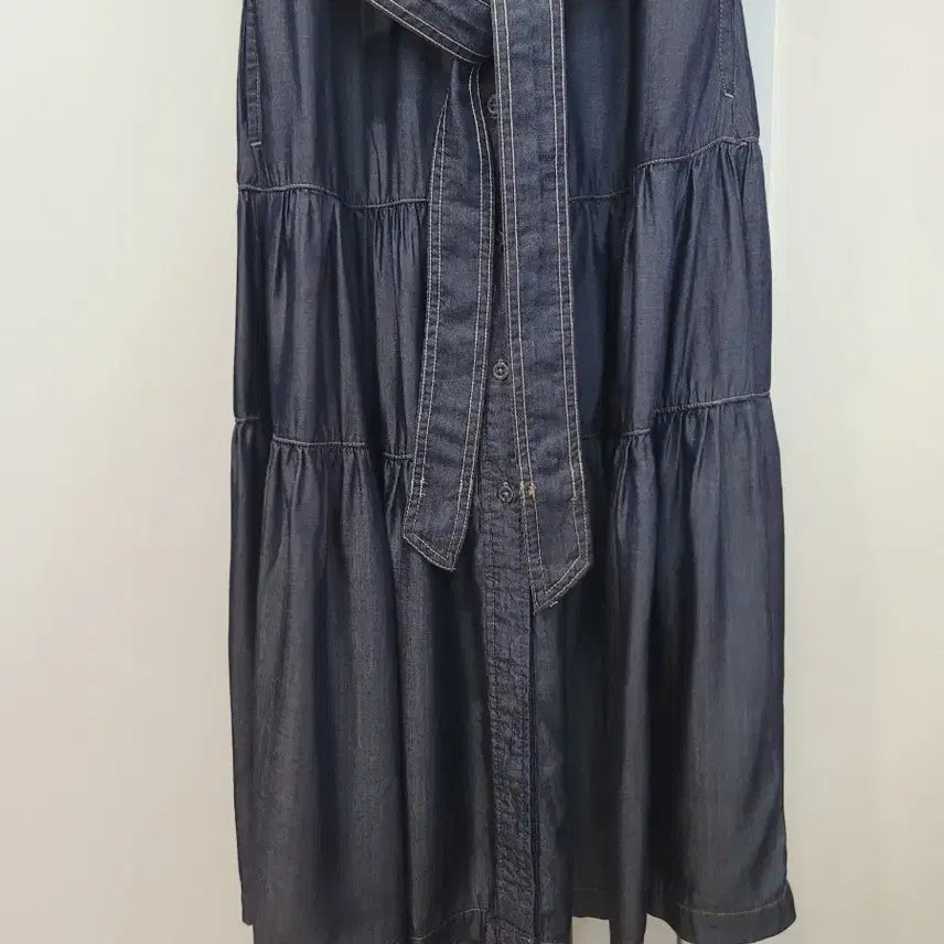 [BUNJANG] Derek Lam Denim Long Shirt Dress 55 Size / 데렉 램 데님 반팔 셔츠형 롱원피스 55사이즈