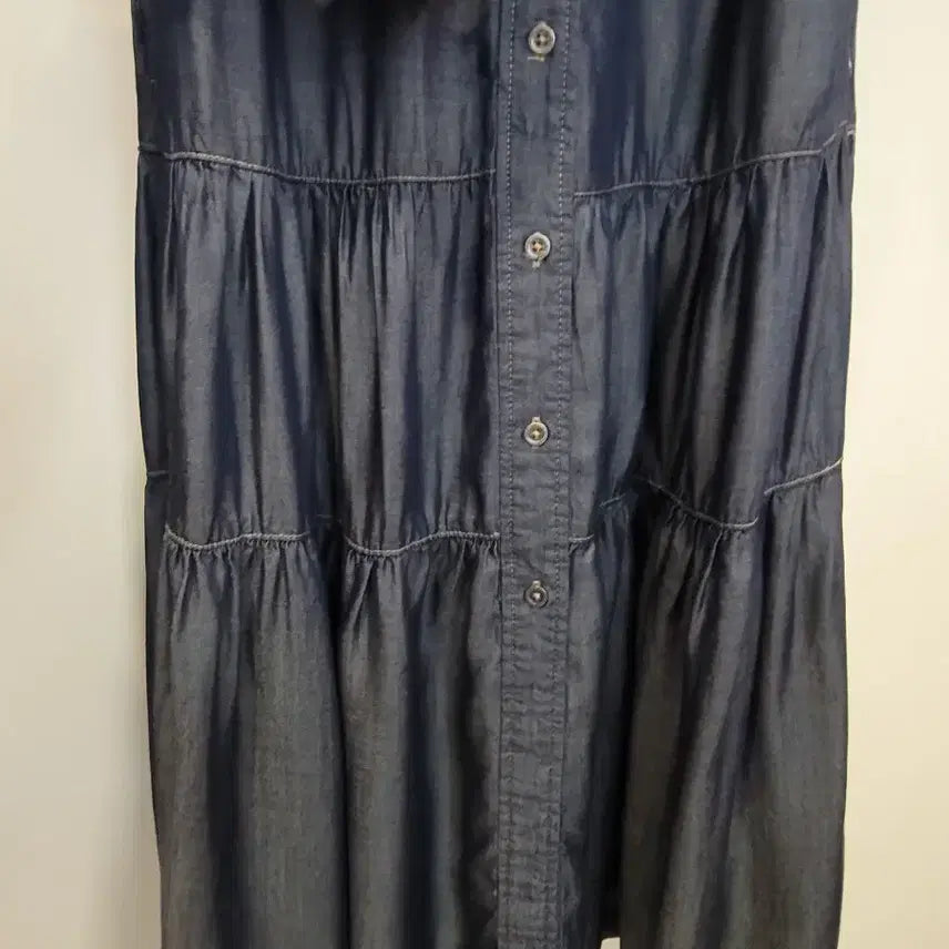 [BUNJANG] Derek Lam Denim Long Shirt Dress 55 Size / 데렉 램 데님 반팔 셔츠형 롱원피스 55사이즈