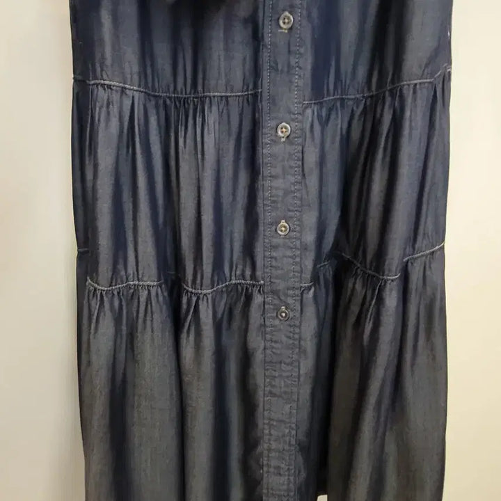 [BUNJANG] Derek Lam Denim Long Shirt Dress 55 Size / 데렉 램 데님 반팔 셔츠형 롱원피스 55사이즈