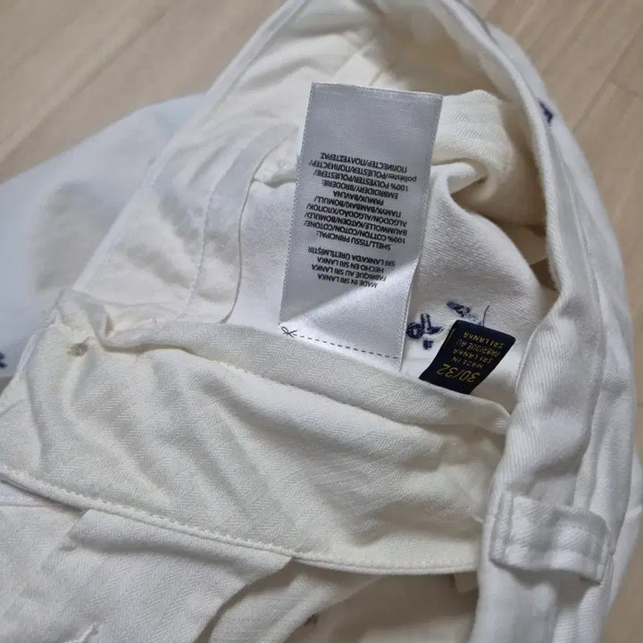 [BUNJANG] Polo Ralph Lauren Anchor Embroidered White Pants / 폴로 랄프로렌 닻 자수 화이트 바지