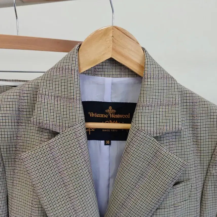 [BUNJANG] Vivienne Westwood Check Wool Setup Jacket and Pants Set / 비비안웨스트우드 체크  셋업