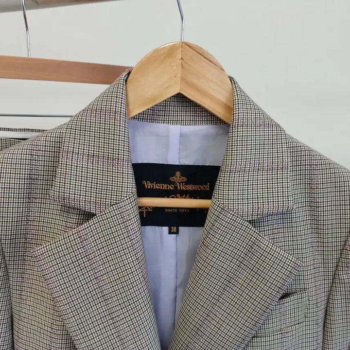 [BUNJANG] Vivienne Westwood Check Wool Setup Jacket and Pants Set / 비비안웨스트우드 체크  셋업