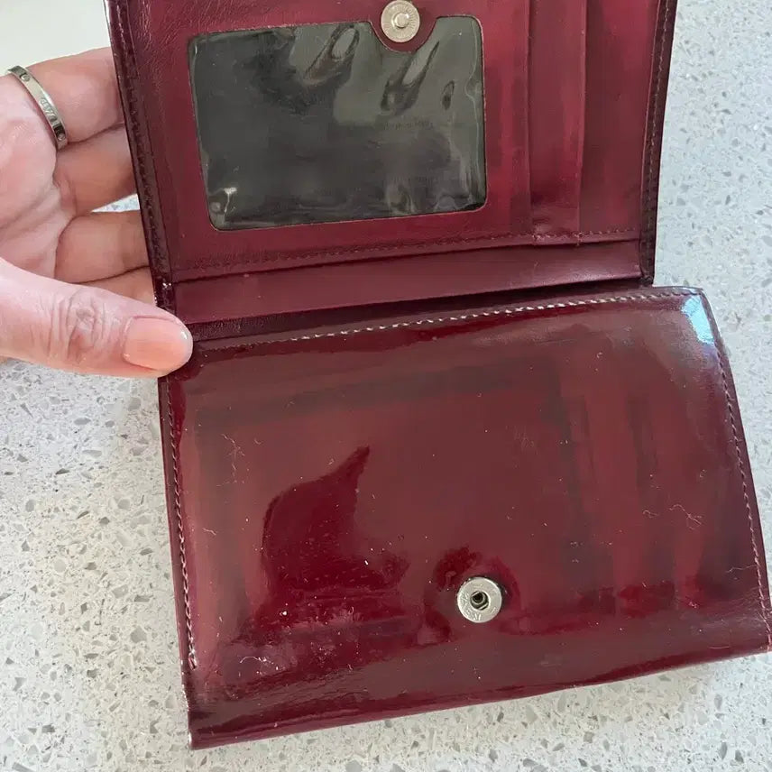 [BUNJANG] Balenciaga Bifold Wallet Burgundy / 발렌시아가 반지갑 버건디