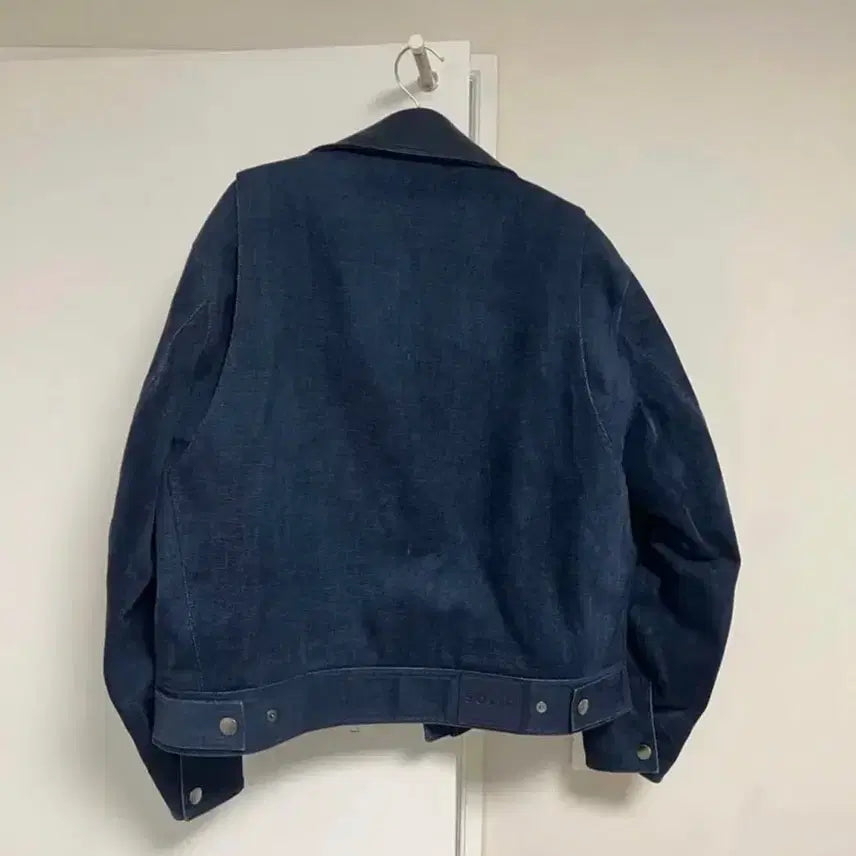 [BUNJANG] Solid Homme Navy Hard Cotton Jacket Size 46 / (택달려있음) 솔리드옴므 네이비 하드코튼 자켓 46사이즈