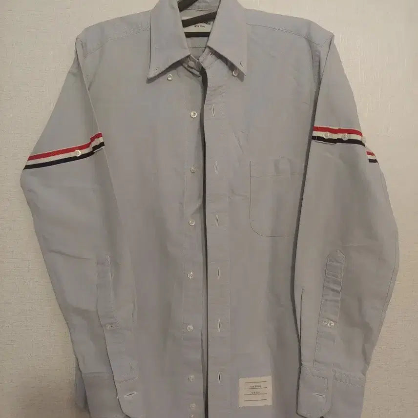 [BUNJANG] Thom Browne Striped Armband Oxford Shirt Blue Size 0 / 톰브라운 삼선 완장 옥스포드 셔츠 블루 0사이즈