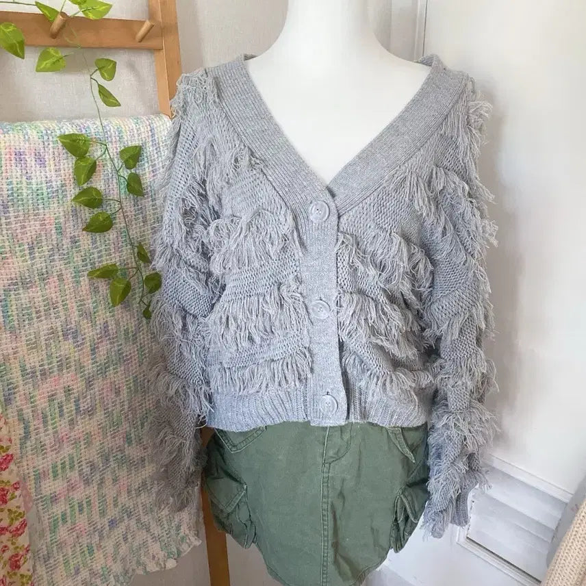[BUNJANG] As Know As Vintage Fringe Cardigan / 무료나눔/ As know as 일본빈티지 프린지 가디건