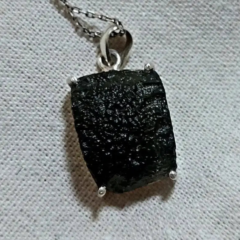 [BUNJANG] 5.97g Natural Moldavite Silver Pendant / 5.97g 천연 몰다바이트 실버 펜던트