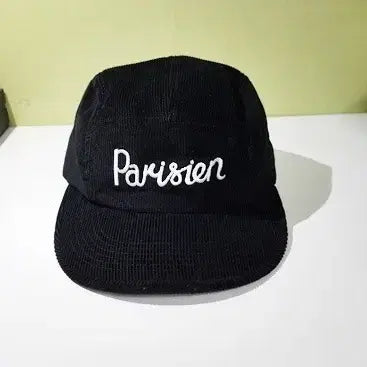 [BUNJANG] Maison Kitsuné Parisien Corduroy Camp Cap - Black / Maison Kitsune 메종 키츠네 파리지앵 코듀로이 모자 블랙