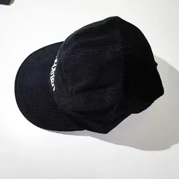 [BUNJANG] Maison Kitsuné Parisien Corduroy Camp Cap - Black / Maison Kitsune 메종 키츠네 파리지앵 코듀로이 모자 블랙