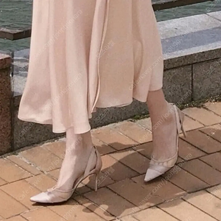 [SOLD OUT] 라벨르블랑 지젤 슬링백 메쉬 인디핑크 7cm 245size