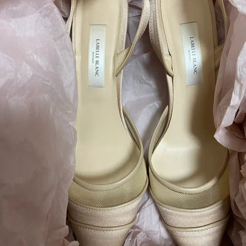 [SOLD OUT] 라벨르블랑 지젤 슬링백 메쉬 인디핑크 7cm 245size