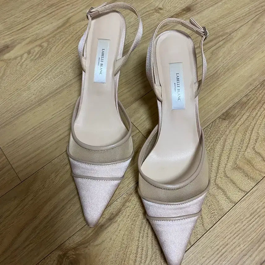 [SOLD OUT] 라벨르블랑 지젤 슬링백 메쉬 인디핑크 7cm 245size
