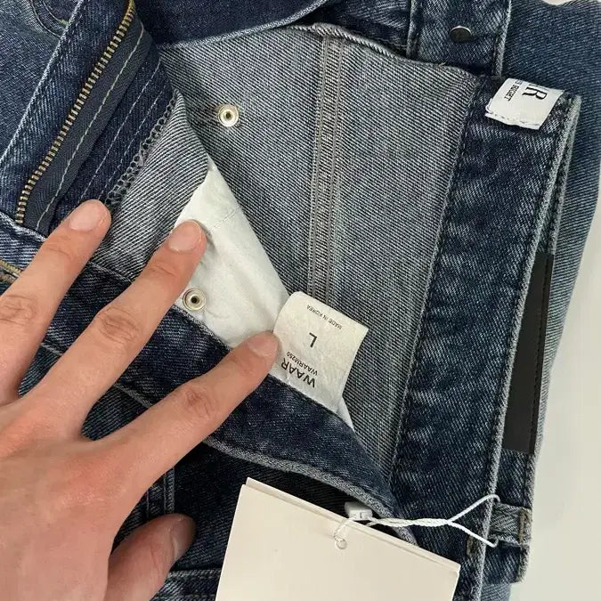 [BUNJANG] M250 Curved Wide Denim Pants / M250 커브드 와이드 데님 팬츠_진청
