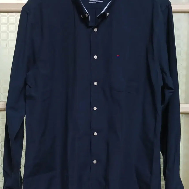 [BUNJANG] MAN Oxford Long Sleeve Shirt (Navy &amp; Gray) - 110 Size / MAN 패션 옥스포드 긴팔셔츠 110 사이즈 특가