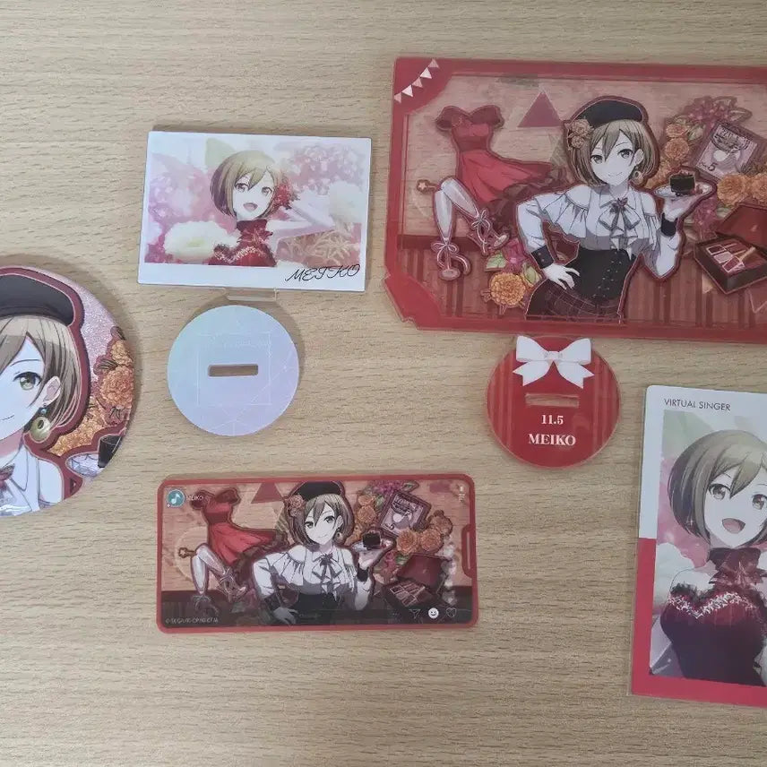 [BUNJANG] Project Sekai MEIKO Birthday Bundle Set / 프로젝트 세카이 MEIKO 생일 아크릴 스탠드&amp;지류&amp;뱃지 일괄.