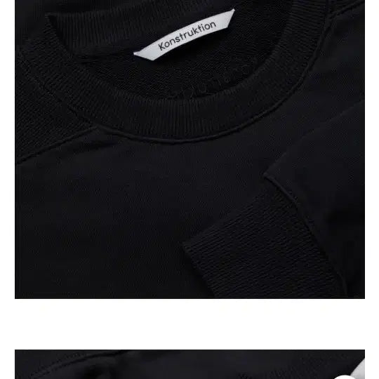 [BUNJANG] Construction Shoulder Rib Crop Sweatshirt / (새상품)컨스트럭션 숄더립 크롭 맨투맨 S